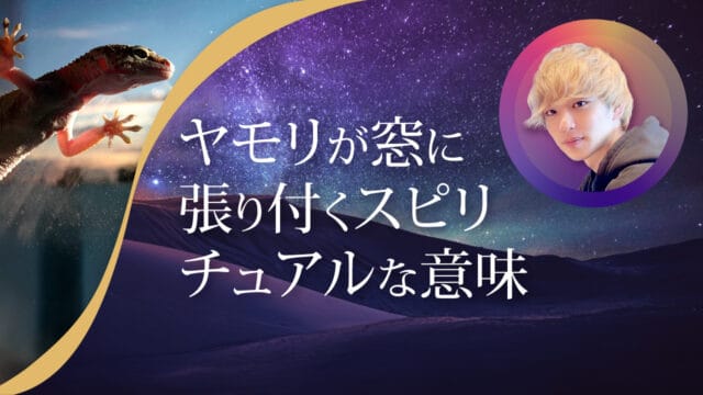 ブログアイキャッチ画像『ヤモリが窓に張り付くスピリチュアルな意味』