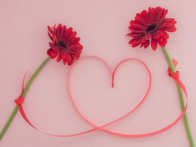 赤い糸のハート