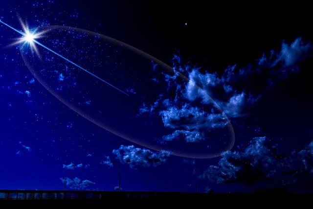 流れ星のイメージ